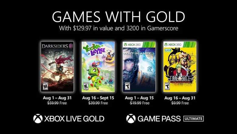 Se han revelado los títulos de Xbox Live Games with Gold de agosto de 2021