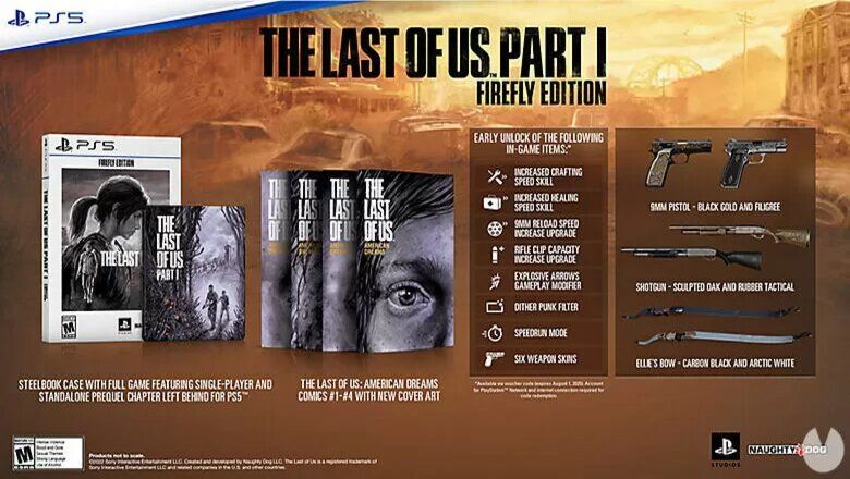 The Last of Us Part I Firefly Edition: fecha de lanzamiento en Europa, pero no contiene el disco