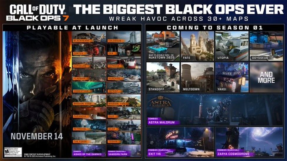 Confirmado el contenido de la Temporada 01 de Call of Duty: Black Ops 7