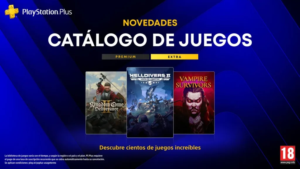 PS Plus Extra y Premium en agosto de 2026: Todos los lanzamientos confirmados